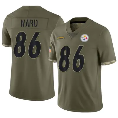 Men's Hines Ward Pittsburgh Steelers 2022 Salute To Service Jersey - Olive Limited