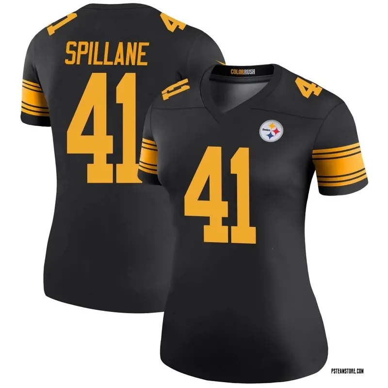 Women's Robert Spillane Pittsburgh Steelers Color Rush Jersey - Black Legend